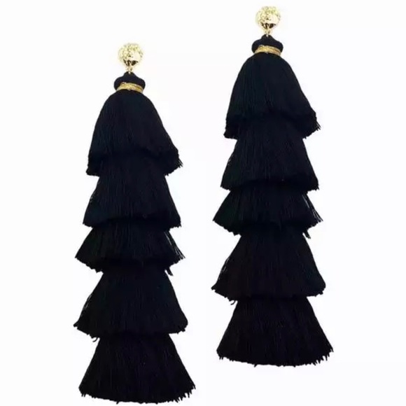 Jewelry - Bohemian Tassel Earrings Black